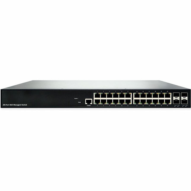 Main Image for Black Box LGB5000 Series Gigabit Ethernet (1000-Mbps) Managed Switch - (24) 10/100/1000-Mbps Copper RJ45, (4) 100/1000-Mbps SFP+, (1) DB9 Console