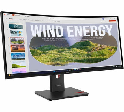Main Image for Lenovo ThinkVision P34WD-40 34" Class WQHD Curved Screen LED Monitor - 21:9 - Eclipse Black