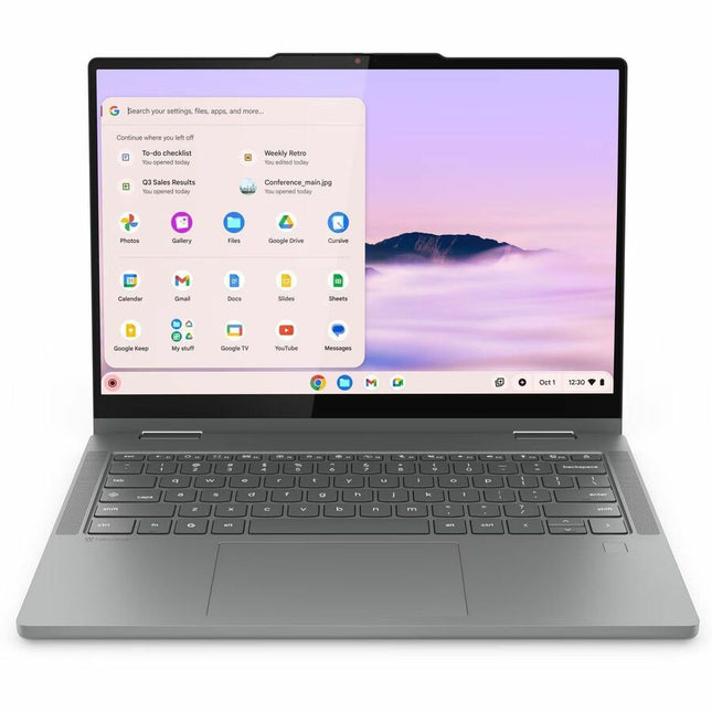 Main Image for Lenovo Chromebook Plus 14IRU10 83LL001VUS 14" Touchscreen Convertible 2 in 1 Chromebook - WUXGA - 60 Hz - Intel Core 5 1st Gen 120U - 8 GB - 128 GB Flash Memory - English Keyboard - Luna Gray