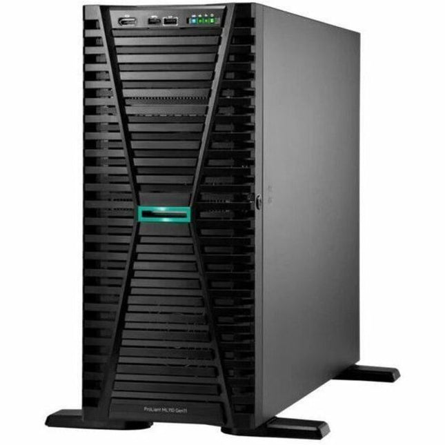 Main Image for HPE ProLiant ML110 G11 4.5U Tower Server - 1 x Intel Xeon Silver 4510 2.40 GHz - 32 GB RAM - 960 GB SSD - (2 x 480GB) SSD Configuration - Serial ATA/600, 12Gb/s SAS, NVMe Controller