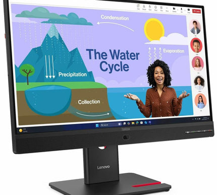 Main Image for Lenovo ThinkVision T24D-4v 24" Class Webcam Full HD LED Monitor - 16:9 - Eclipse Black