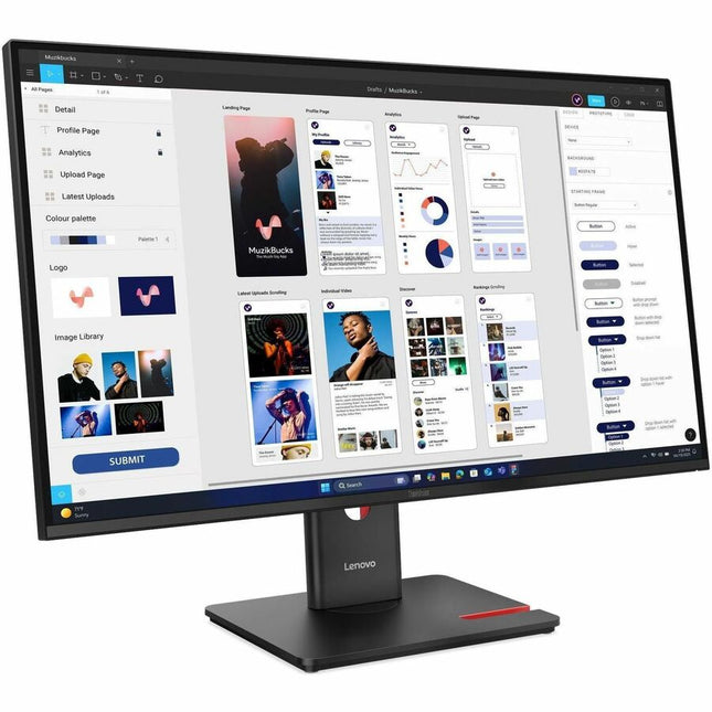 Main Image for Lenovo ThinkVision T32UD-40 32" Class 4K UHD LED Monitor - 16:9 - Eclipse Black