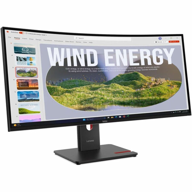 Main Image for Lenovo ThinkVision T34WD-40 34" Class UW-QHD Curved Screen LED Monitor - 21:9 - Eclipse Black
