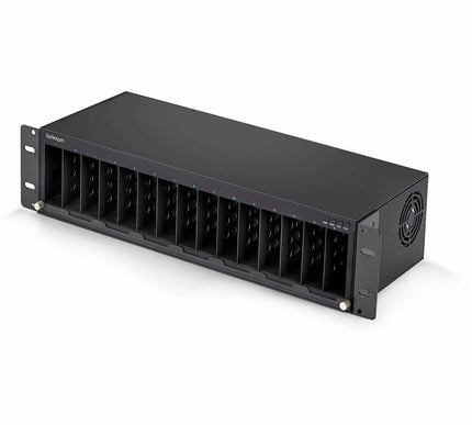 Main Image for StarTech 15-Slot Unmanaged Media Converter Chassis, 19in Rackmount for MCM Media Converter Series, Active Cooling, TAA Compliant