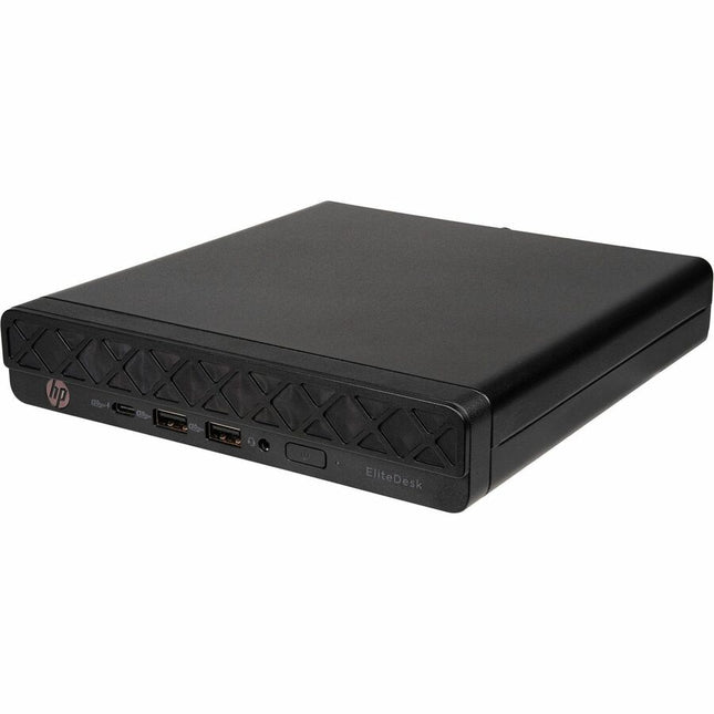 Main Image for HP EliteDesk 8 G1a Desktop Computer - AMD Ryzen 5 Ryzen 200 Series 220 - 16 GB - 256 GB PCI Express NVMe SSD - Mini PC - Jack Black