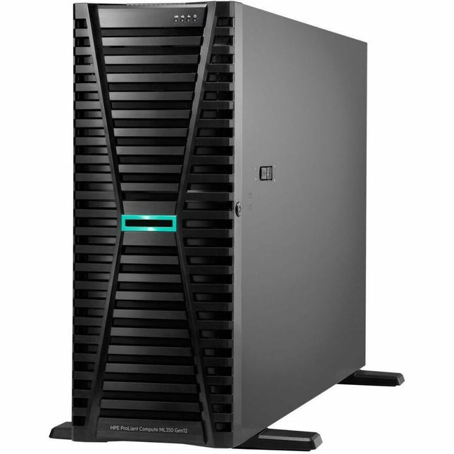 Main Image for HPE ProLiant ML350 Gen12 4U Tower Server - 1 x Intel Xeon 6505P 2 GHz - 64 GB RAM - 960 GB SSD - (2 x 480GB) SSD Configuration - Serial ATA/600, 12Gb/s SAS, NVMe Controller