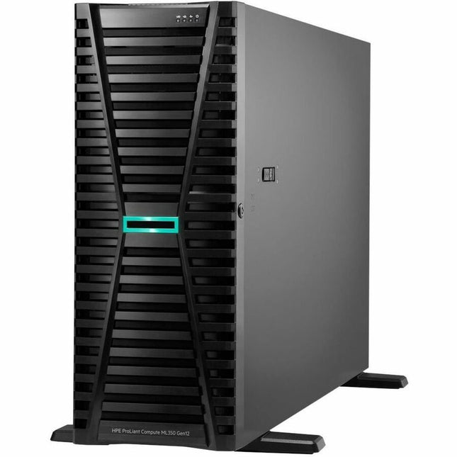 Main Image for HPE ProLiant Compute ML350 Gen12 4U Tower Server - 1 x Intel Xeon 6505P 2.20 GHz - 32 GB RAM - 16 TB HDD - (2 x 8TB) HDD Configuration - Serial ATA/600, 12Gb/s SAS, NVMe Controller