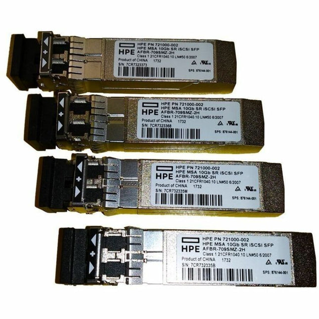 Main Image for HPE MSA 10Gb SFP+ Short Range 4-pack iSCSI Transceiver Bundle